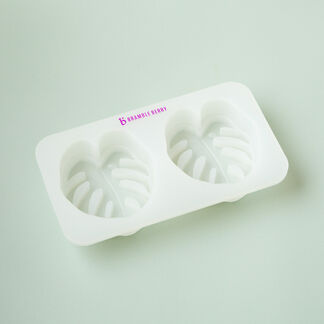 2 Cavity Monstera Silicone Mold for Soap Making